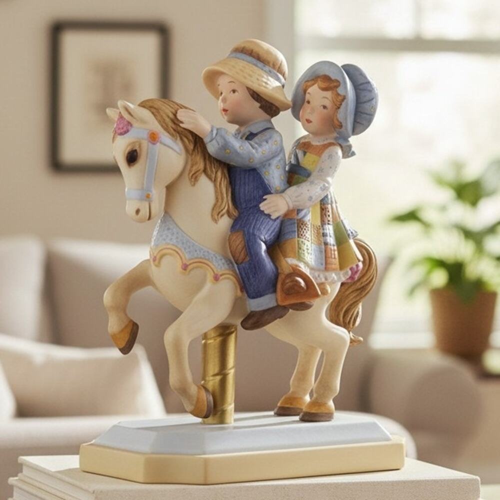 Vintage Holly Hobbie On the Carousel Figurine Limited Ed. 1739/2500 Porcelain